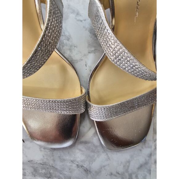 Women Sz 8 Rhinestone Formal Wedding Party Bling Prom Home Coming Strappy Heels - Picture 5 of 15